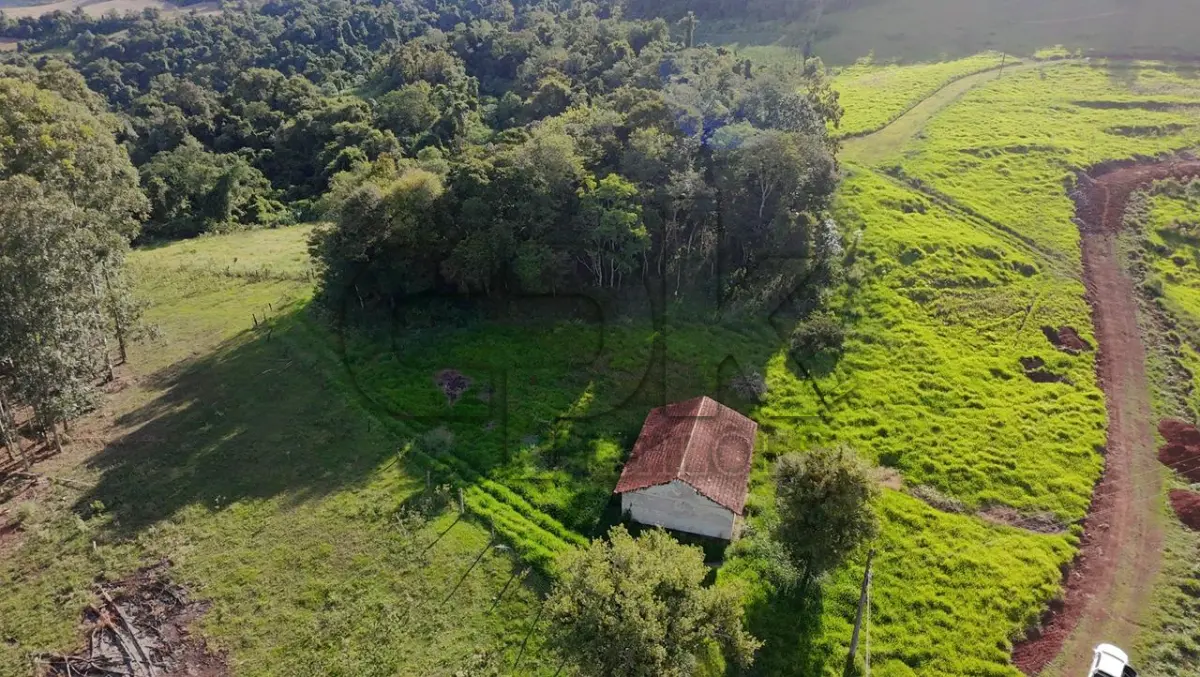 LOTE 040 - Imóvel: Fração do lote rural nº 56-A, 25ª secção, Matrícula nº 1629.  Área total: 0,18 hectares (1.800 m²) conforme matrícula.  Localização: Rincão dos Claros - Interior – Novo Machado/RS – E.M de Ensino  Fundamental Augusto Policena.