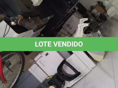 LOTE 031 - Lote de inservíveis de iInformática e eletrônicos – Saúde.  Inclui itens como: - Autotransformador - Balança Pediátrica Digital - Câmera Fotográfica - Computadores - CPUs - Impressoras - Micro-ondas - Monitores - Nobreaks - Notebook - Purificadores de Água - Revitalizador e Difusor de Ar - Roteadores - Switch de Rede