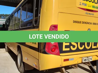 LOTE 001 - ONIBUS ESCOLAR VW/15.190, 48 LUGARES, PLACAS IWM-8276 ANO/MOD 2014/2014. NO ESTADO QUE SE ENCONTRA. PATRIMÔNIO MUNICIPAL Nº11286.  OBS. ACOMPANHA O VEÍCULO 04 PNEUS SOBRESSALENTES PARA RECAPAGEM.