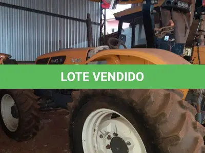 LOTE 007 - Fabricante Valtra Equip. Trator agrícola Modelo A750L 4, Ano  2016, Cor Amarela, Horas 6023 h, Tração 4 x 4, Serial  AVTT2005EGM024838, Comb. Diesel, Potência 78 CV, Motor  4 cilindros Serial V750432435