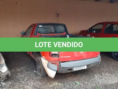 LOTE 001 - Marca Volkswagen Modelo Nova Saveiro CS 1.6 Renavan  00558502601, Placa IUP5B31 Chassi 9BWKB05UXEP053534  Ano/Mod 2013/2014, Motor 4 Cilindros, 8 válvulas  Potência 104  CV, cor vermelha.