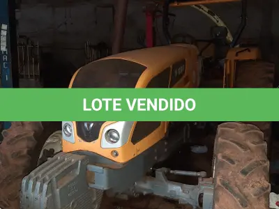 LOTE 008 - Fabricante Valtra Equip. Trator agrícola Modelo A750L 4, Ano  2016, Cor Amarela, Horas 1156,2 h, Tração 4 x 4, Serial  AUTT2005PGM024813, Comb. Diesel Potência 78 CV, Motor 4  cilindros, aspirado, Serial V750432436