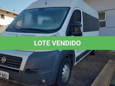 LOTE 013 - VEICULO FIAT/DUCATO MULTI 2.3, 16 PASSAGEIROS ANO/MOD 2018/2018, COR BRANCA, COMBUSTÍVEL DIESEL, COM RAMPA MANUAL PARA CADEIRANTES, RENAVAM: 404468, CHASSI Nº 3C6EFVEK1JE119462, MOTOR Nº F1AE3481D7264556, PLACAS: IYR-6831. NO ESTADO QUE SE ENCONTRA. PATRIMÔNIO MUNICIPAL Nº12806.