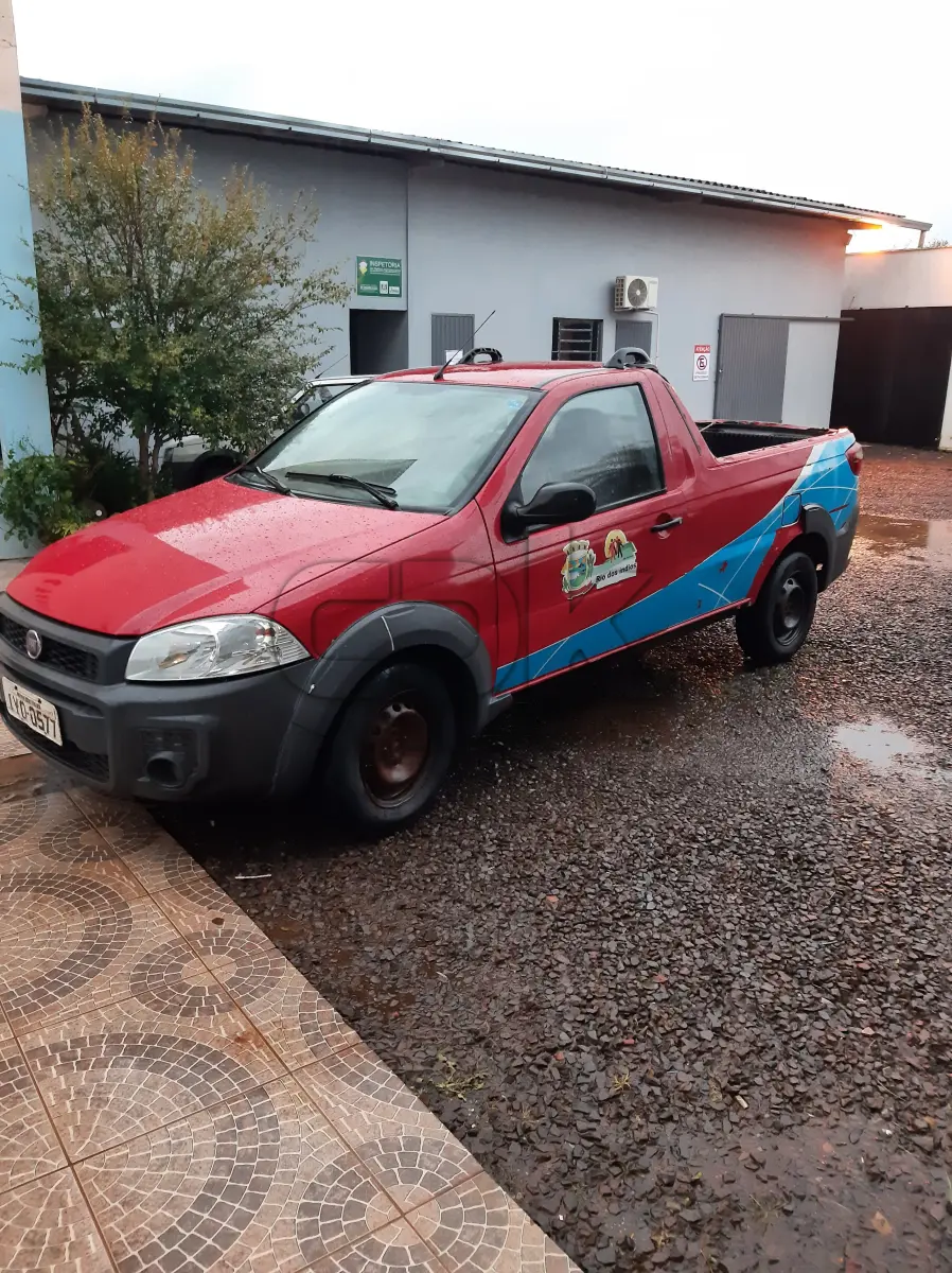 LOTE 003 - Marca Fiat Modelo Strada HD WK CC E Renavan 01153661656  Placa IYO0577 Chassi 9BD5781FFJY253693 Ano/Mod  2018/2018, Motor 4 Cilindros, 8 vál, 1.4 Potência 88 CV  Combust Flex, Cor Vermelha.