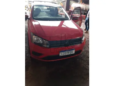 LOTE 002 - Marca Volkswagen, Modelo Nova Saveiro TL MBVS, Renavan  01206770527, Placa IZO7F24 Chassi 9BWKB45UXP017556,  Ano/Mod 2019/2020, Motor 4 Cilindros, 8 válvulas Potência 104  CV, cor vermelha.